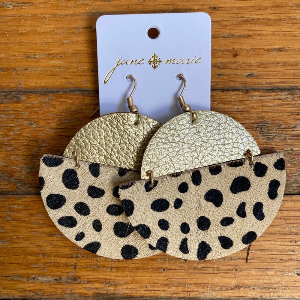 New gold and cheetah earrings